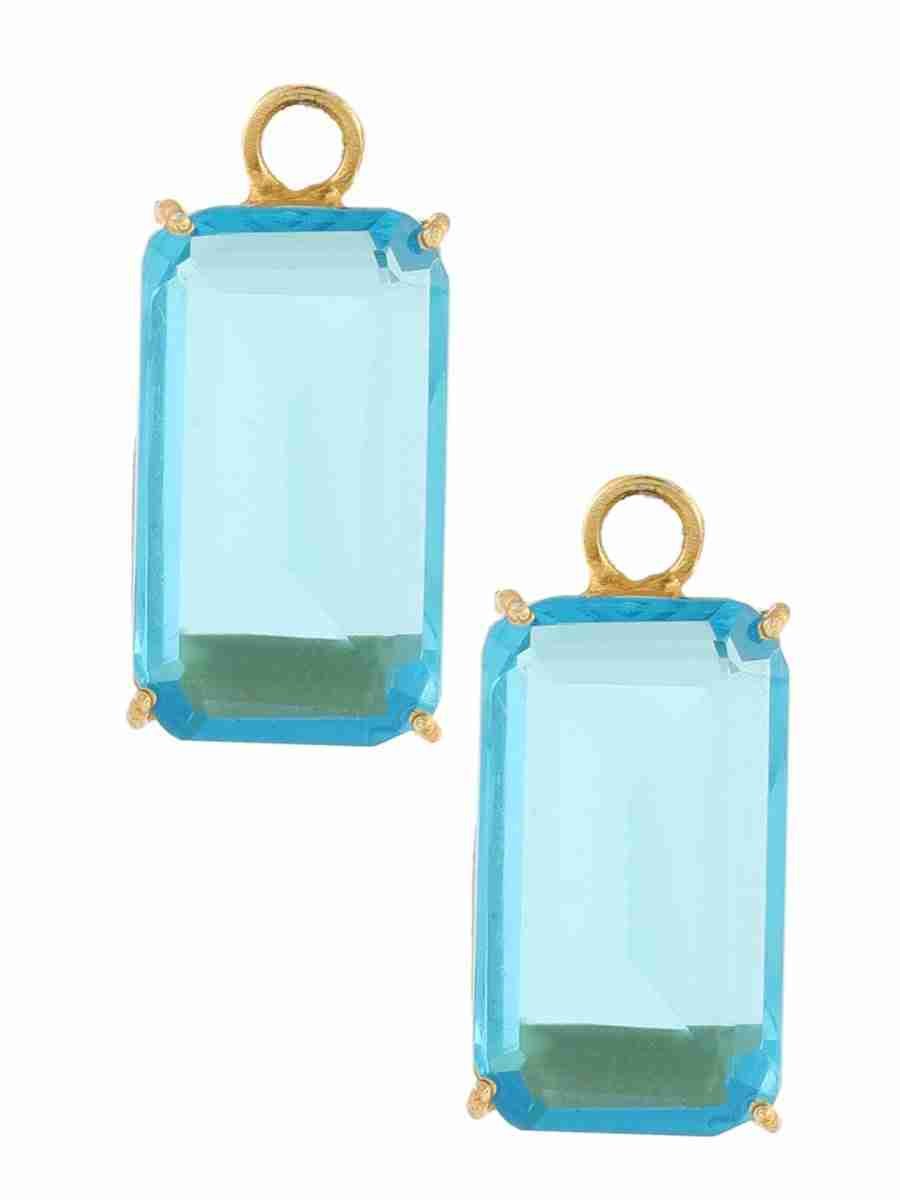 MACY BLUE ONYX GOLD PLATED DROPS