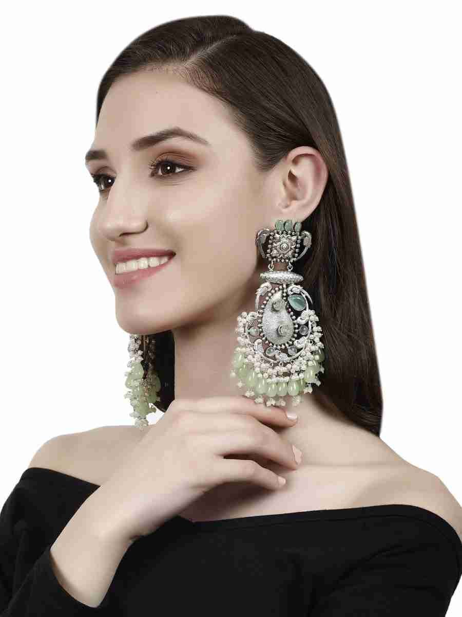 AKOYA SILVER PLATED DANGLER EARRINGS