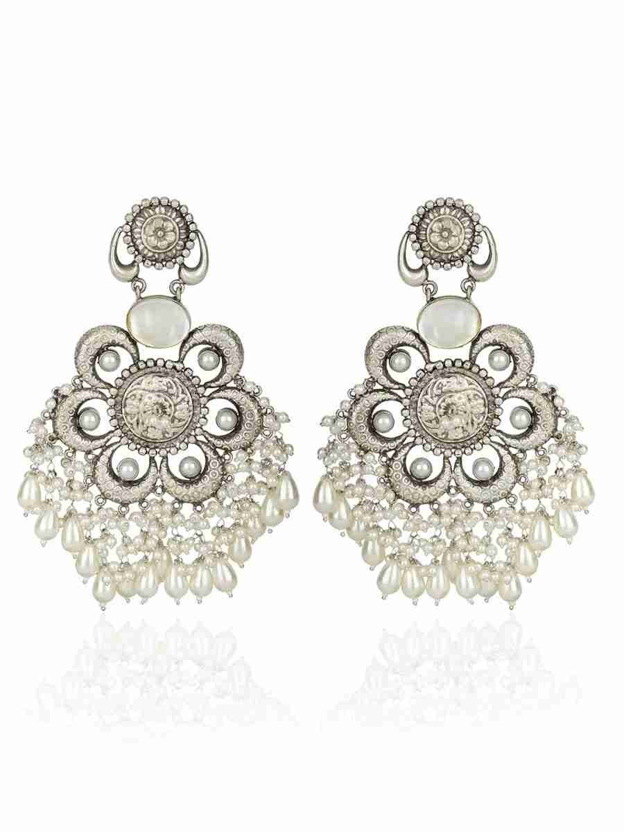 ISHITA SILVER PLATED EARRINGS - Image 4