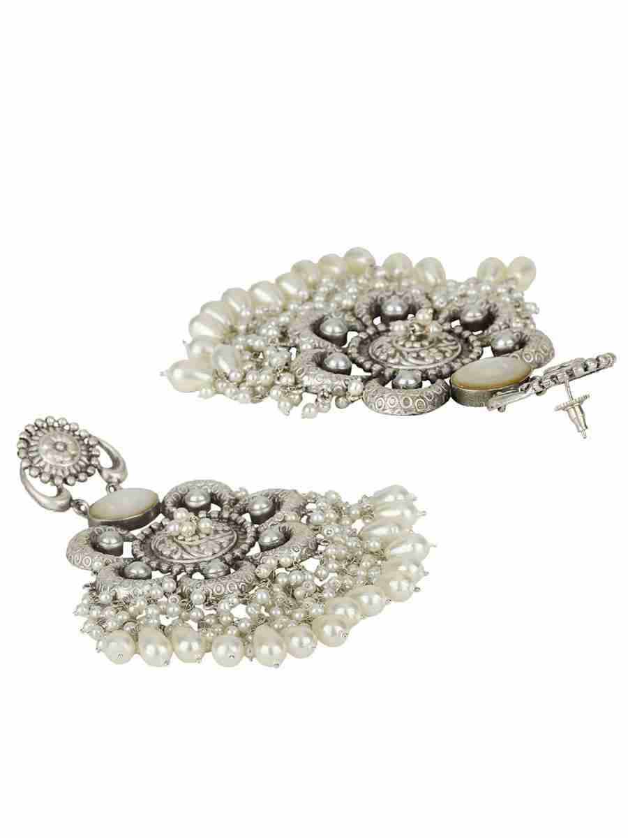 ISHITA SILVER PLATED EARRINGS - Image 5