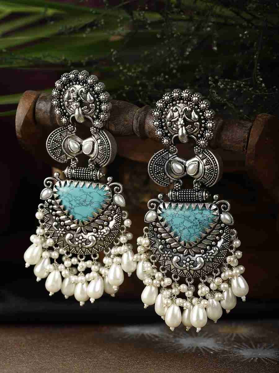 TARINI  SILVER PLATED EARRINGS - Image 2