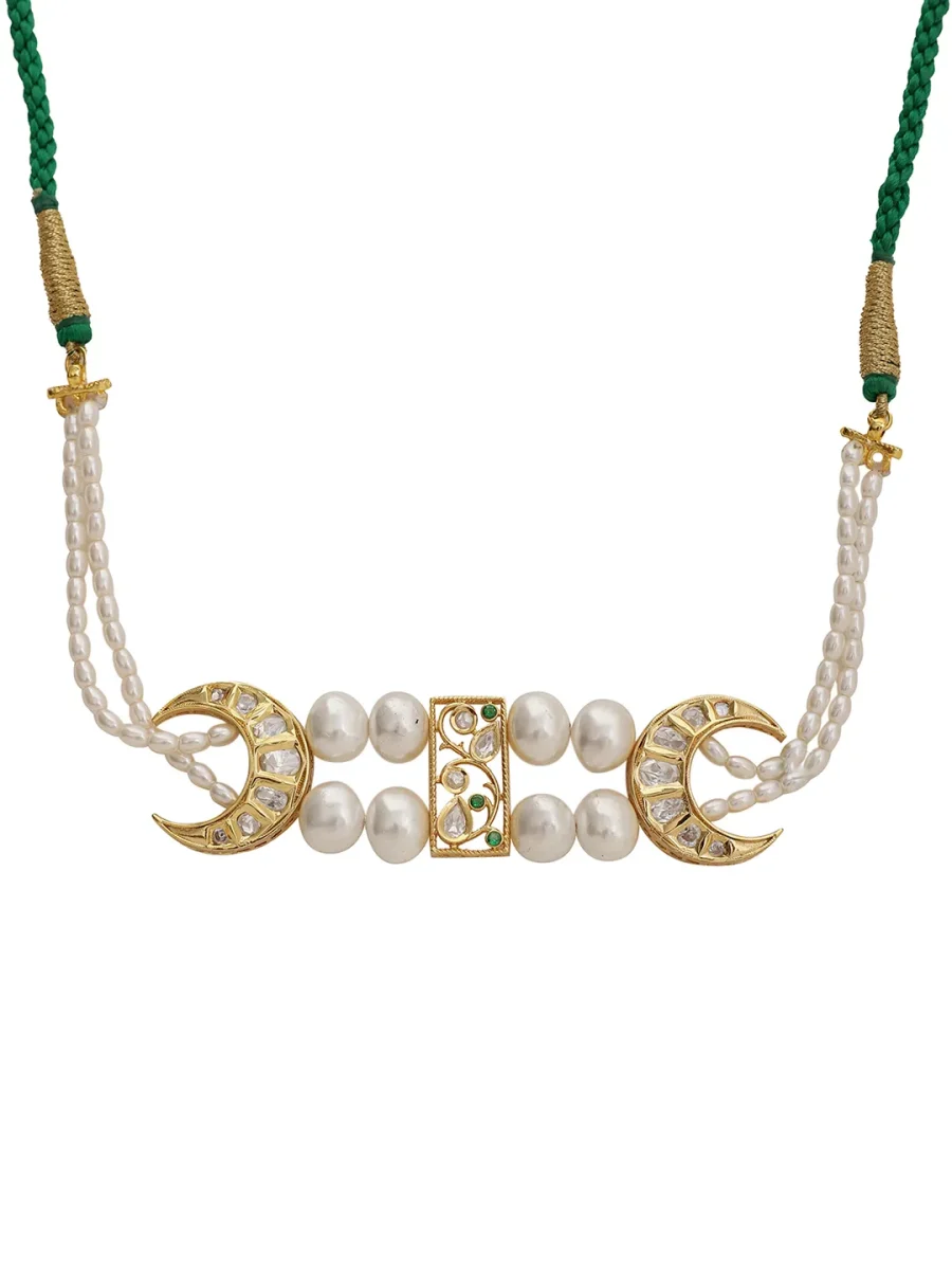 LE SAIRA PEARL & KUNDAN NECKLACE - Image 4