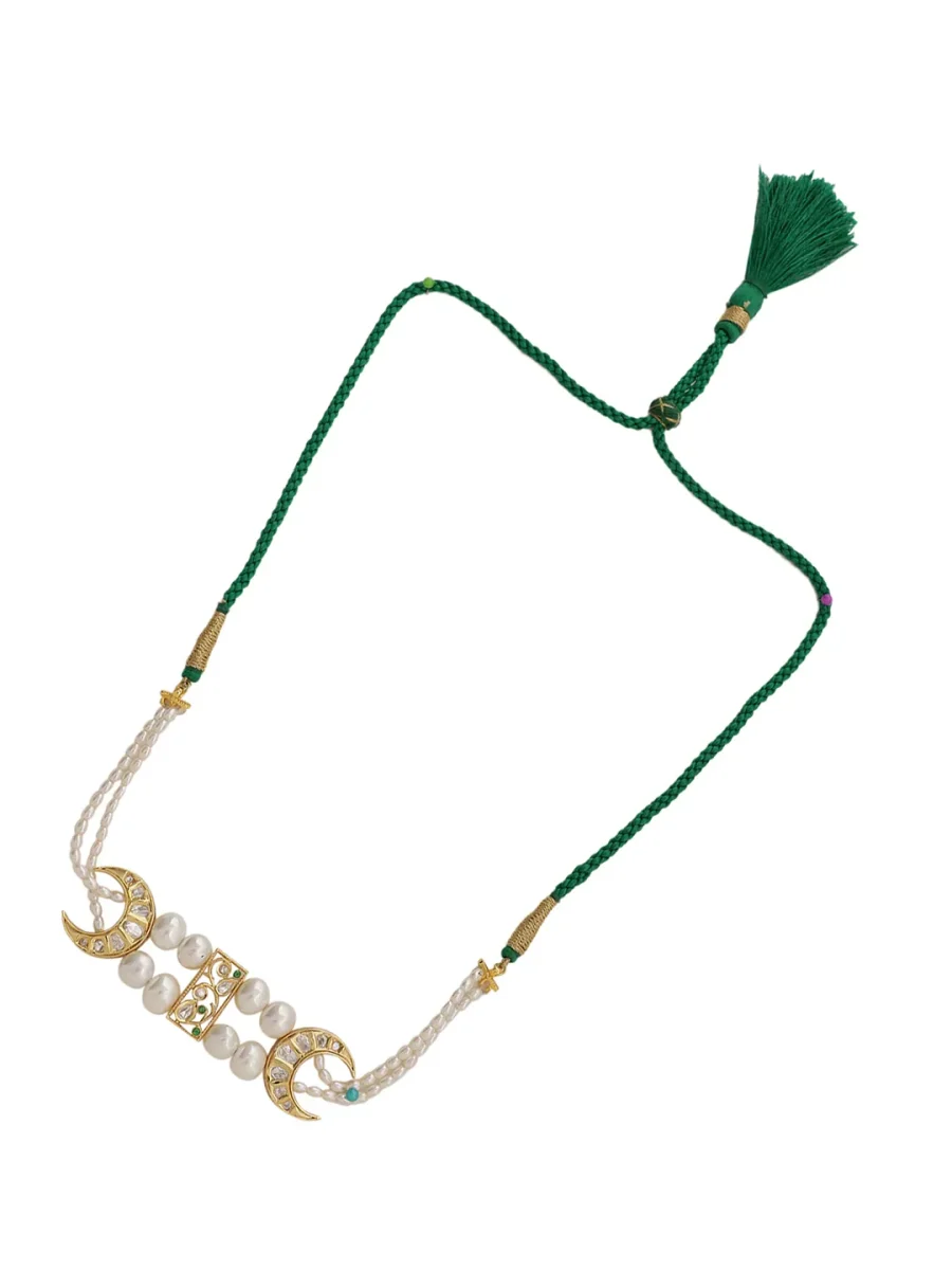 LE SAIRA PEARL & KUNDAN NECKLACE - Image 5