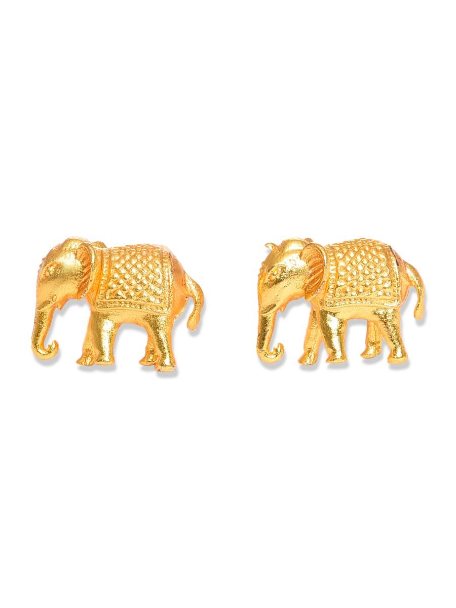 GOLD TONED ELEPHANT- SHAPED CUFFLINKS - Image 6