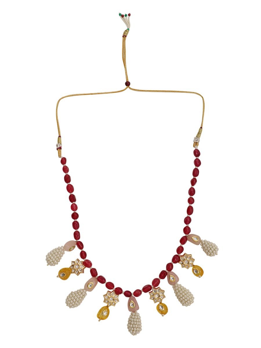 LE CHRYSES PEARL BEADS &KUNDAN NECKLACE - Image 3