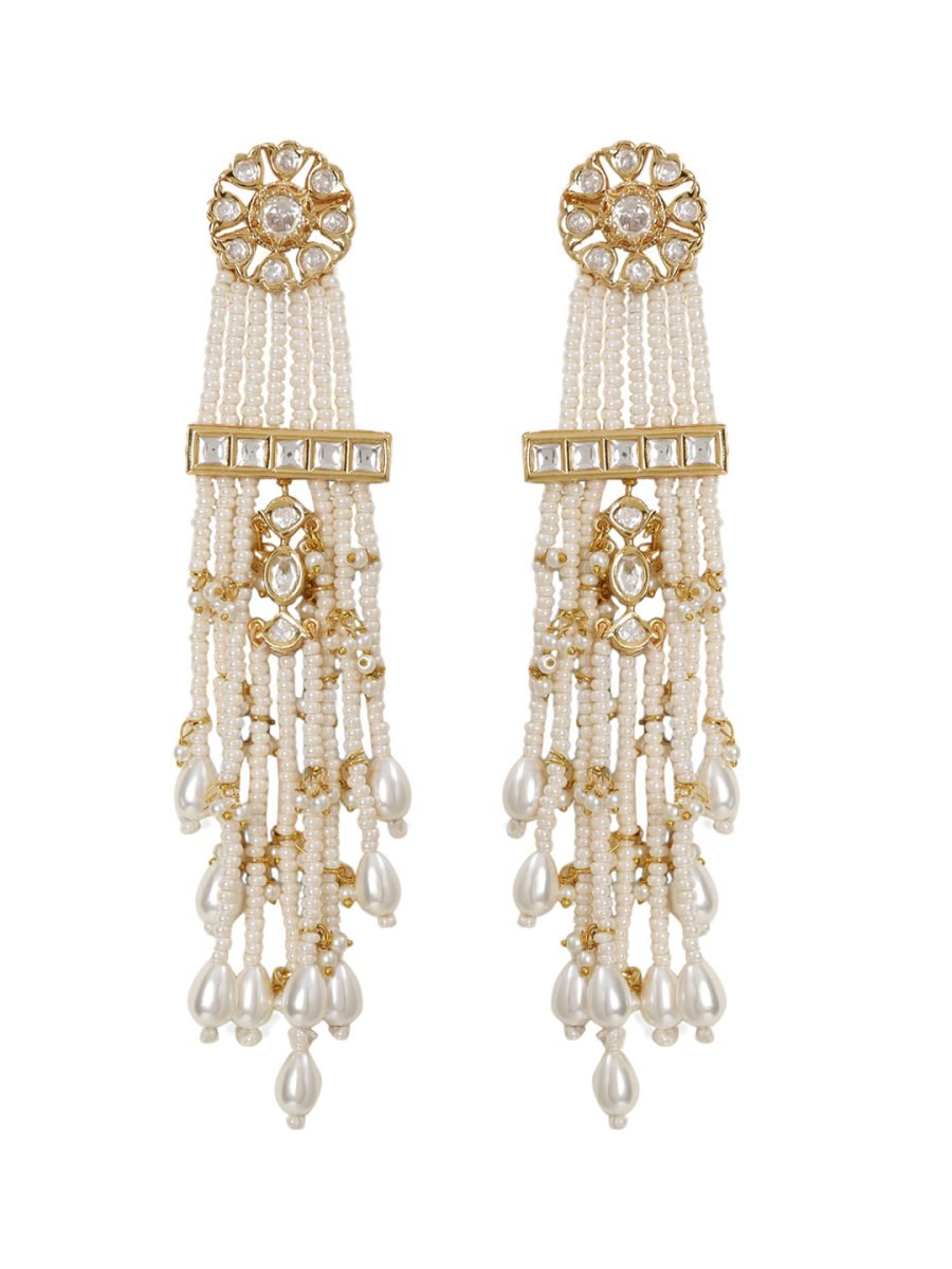 LE ELEONORA PEARL &KUNDAN EARRINGS - Image 2