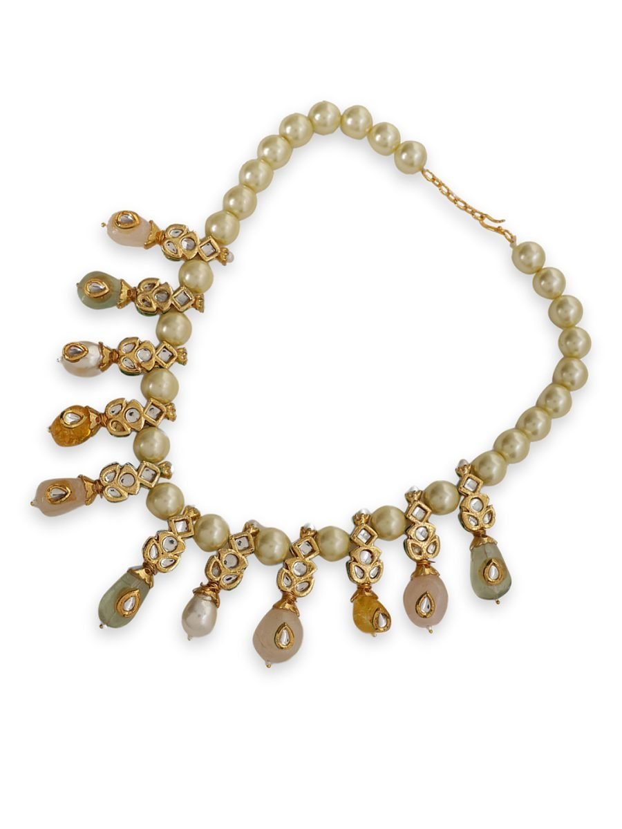 LE ORLI MULTI QUARTZ & KUNDAN NECKLACE - Image 6