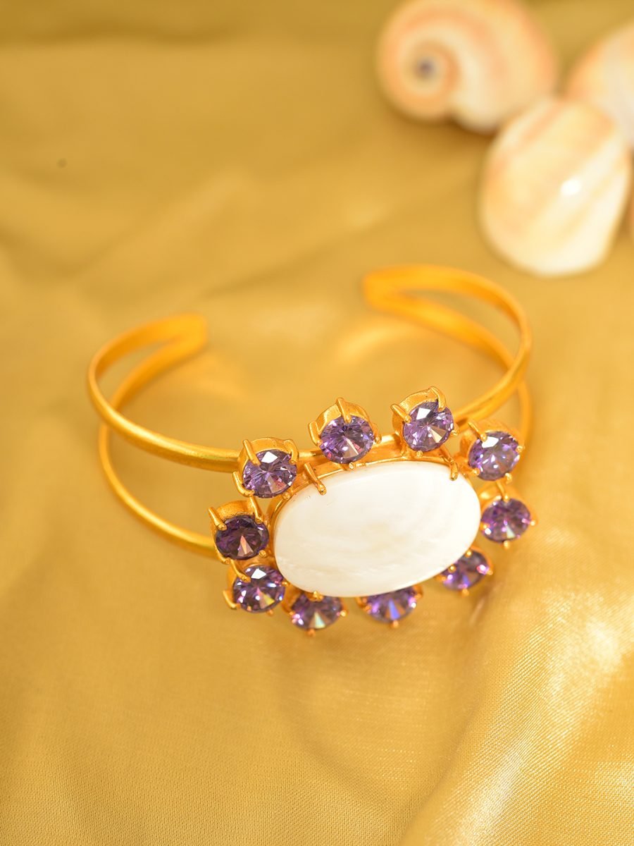 ANA AMETHYST & MOTHER OF PEARL BRACELET - Image 6