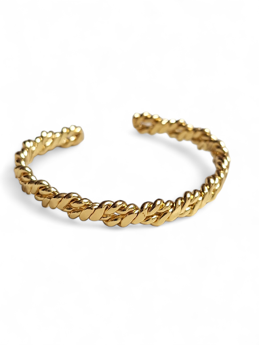 LE COMO GOLD PLATED CUFF BRACELET - Image 3