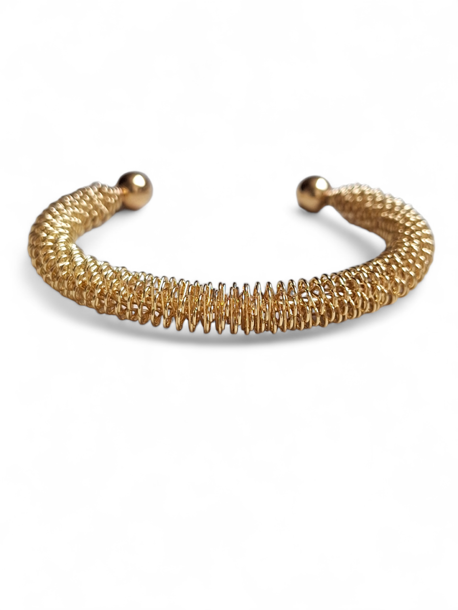 LE CRISTINA GOLD PLATED CUFF BRACELET - Image 4