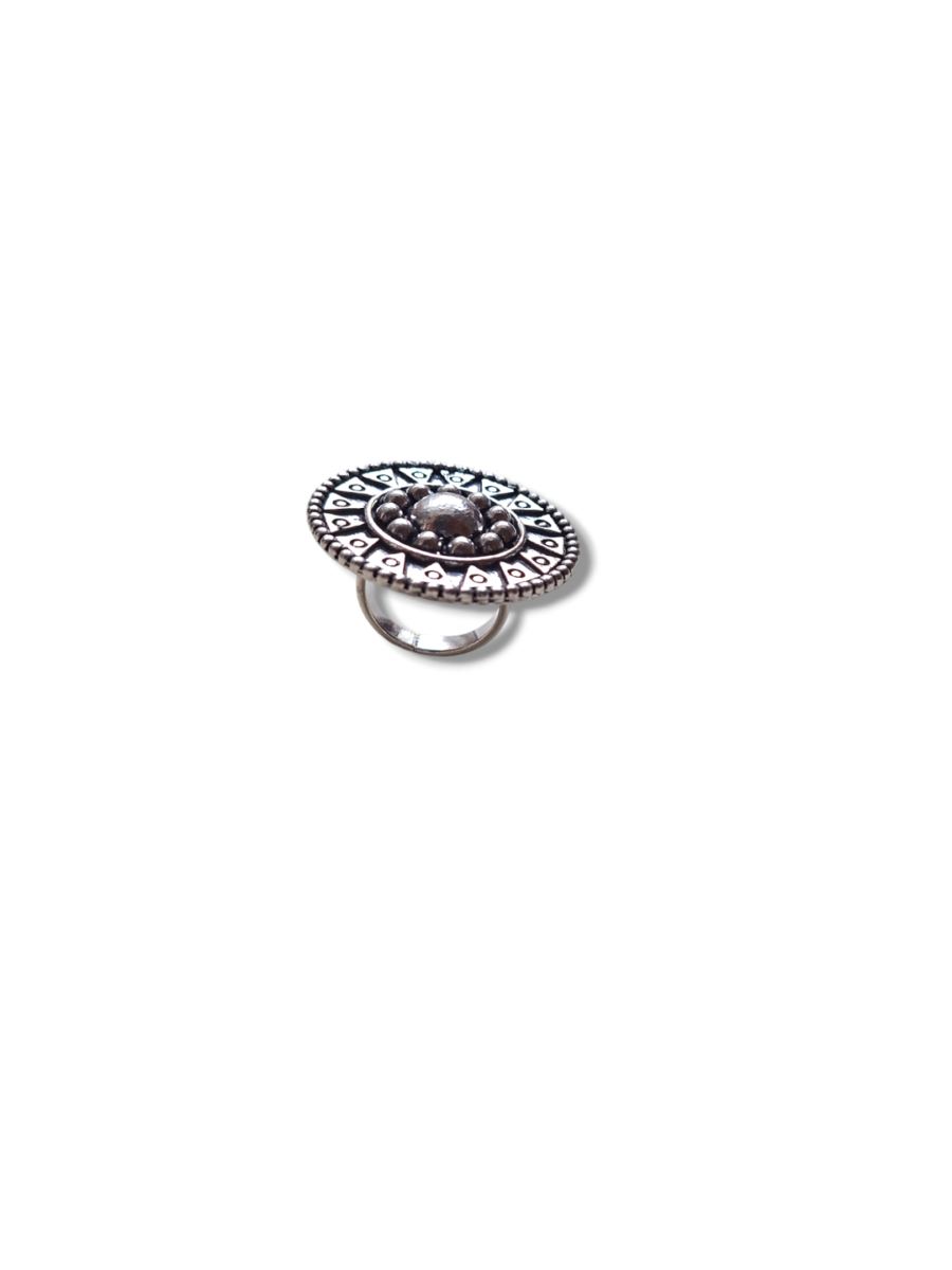 LE BODHI SILVER-PLATED FLOWER SHAP ADJUSTABLE FINGER RINGS - Image 6